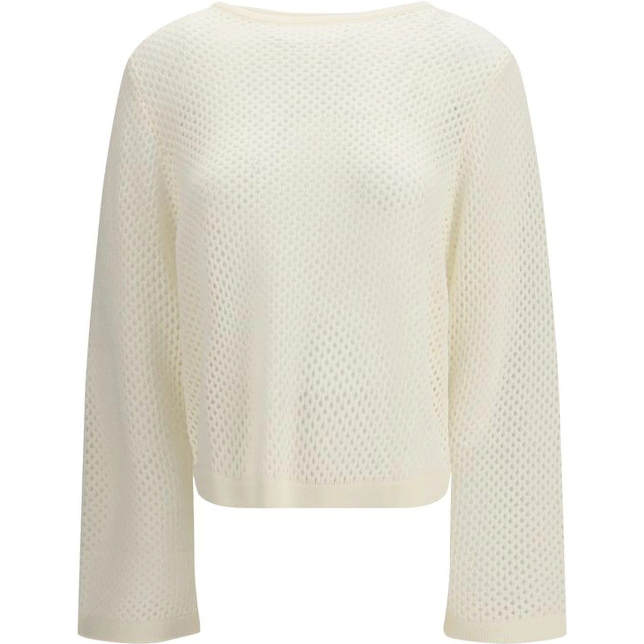White Fleece Wool Sweatshirt