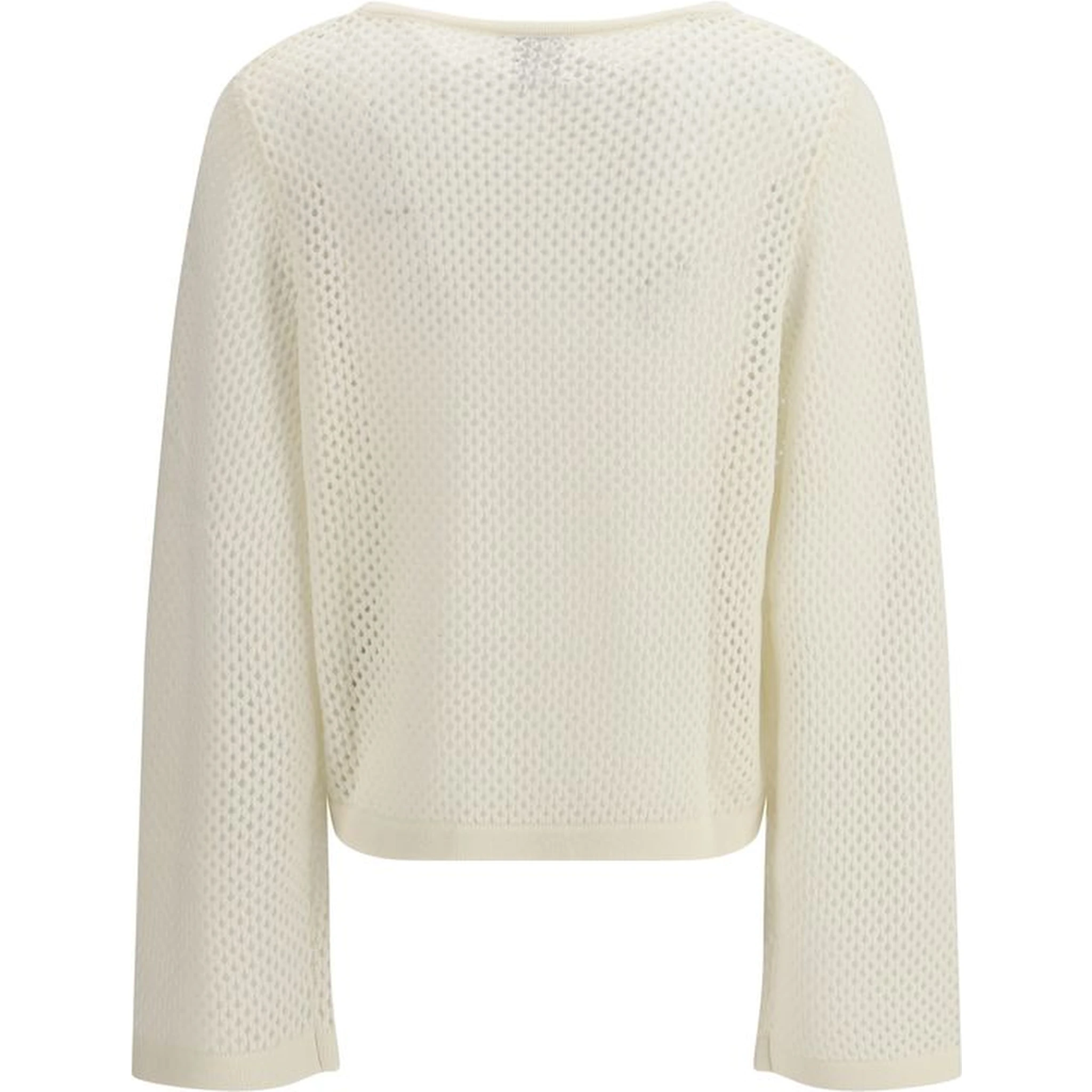 White Fleece Wool Sweatshirt