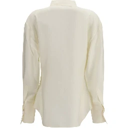 Cream Silk Dress Shirt