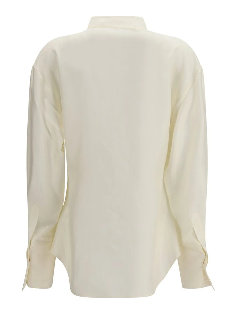 Cream Silk Dress Shirt
