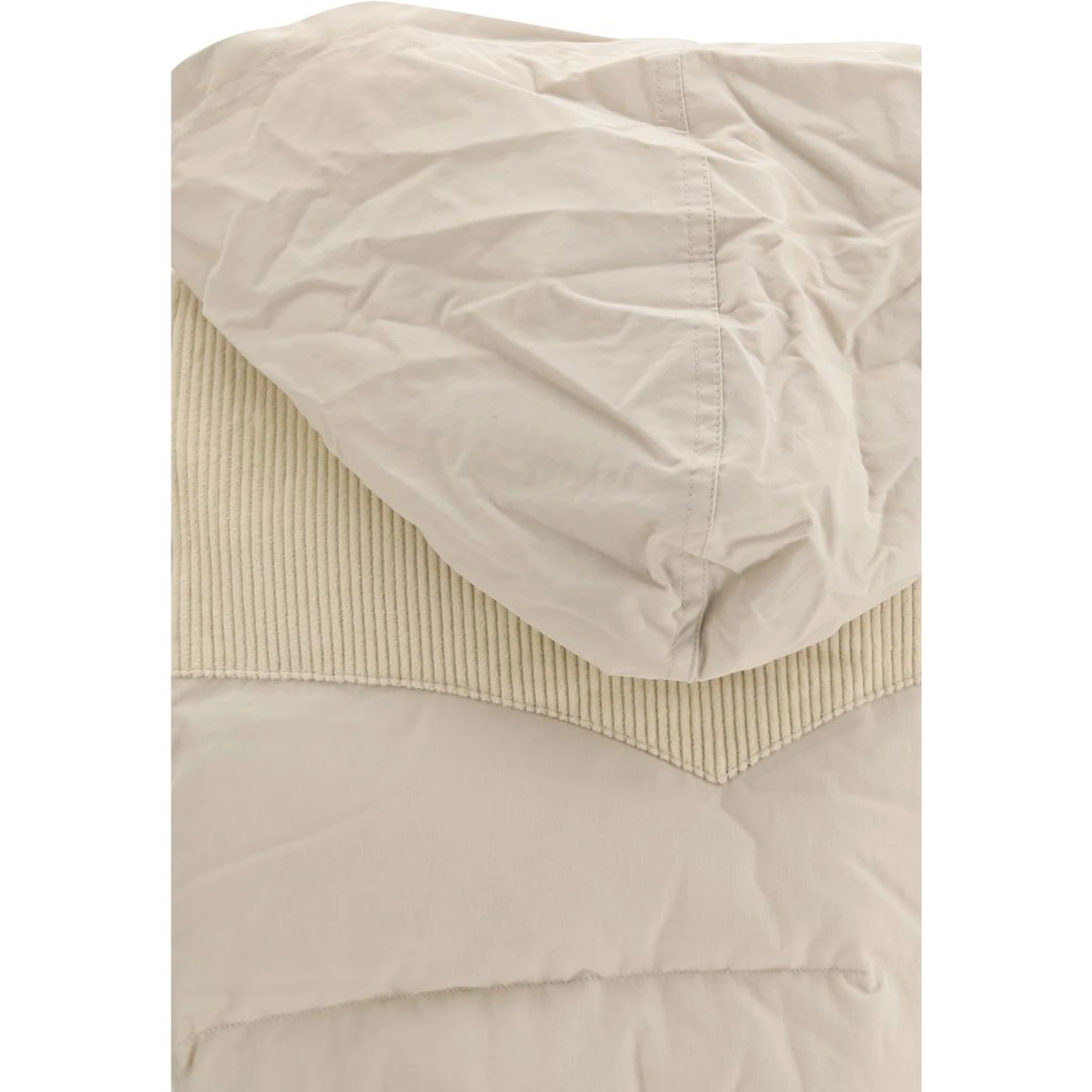 Beige Polyamide Sleveless Jacket