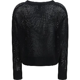 Black Fleece Wool Cardigan