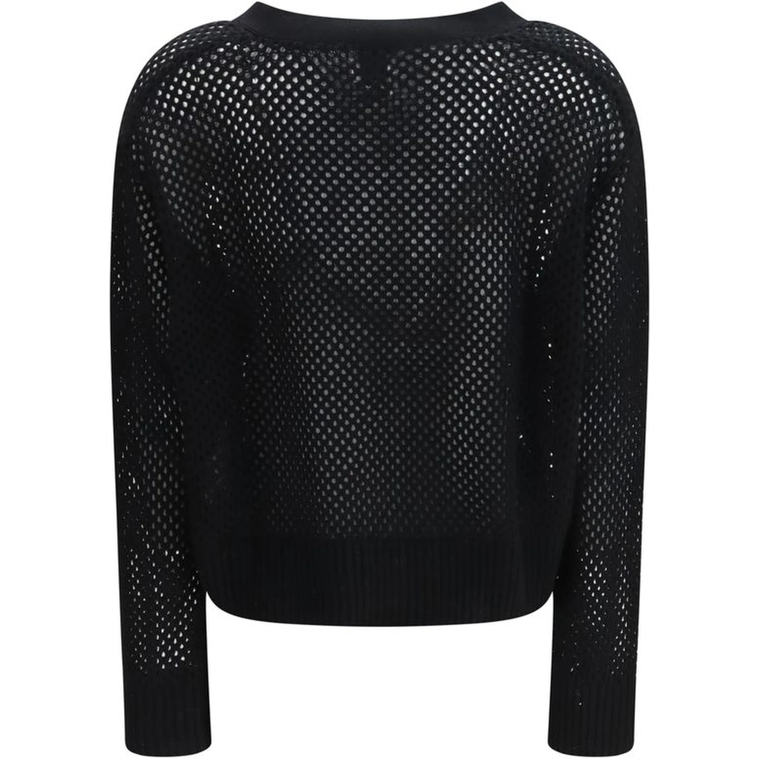 Black Fleece Wool Cardigan