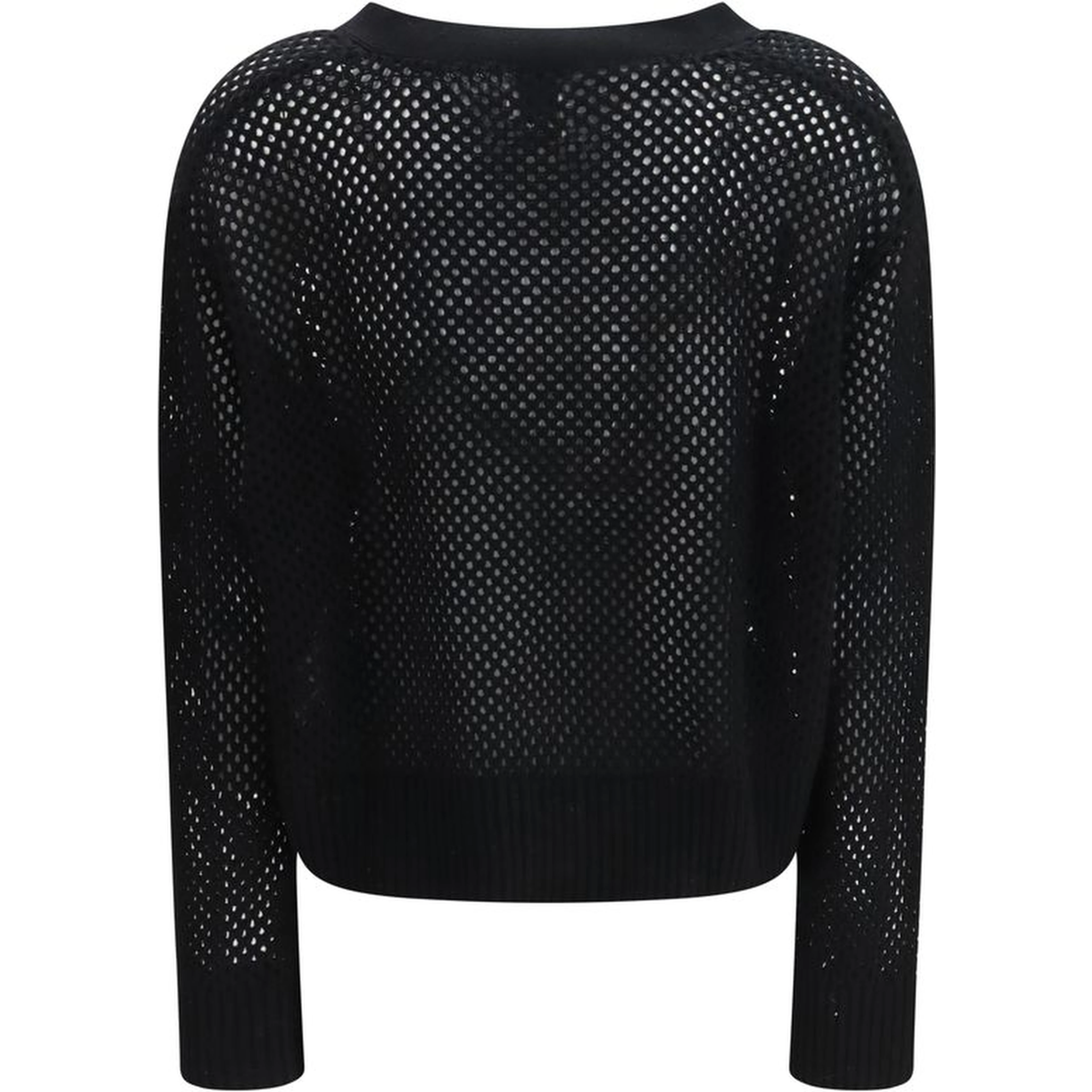 Black Fleece Wool Cardigan