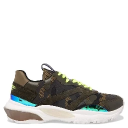 Bicolor Fabric Athletic Sneakers