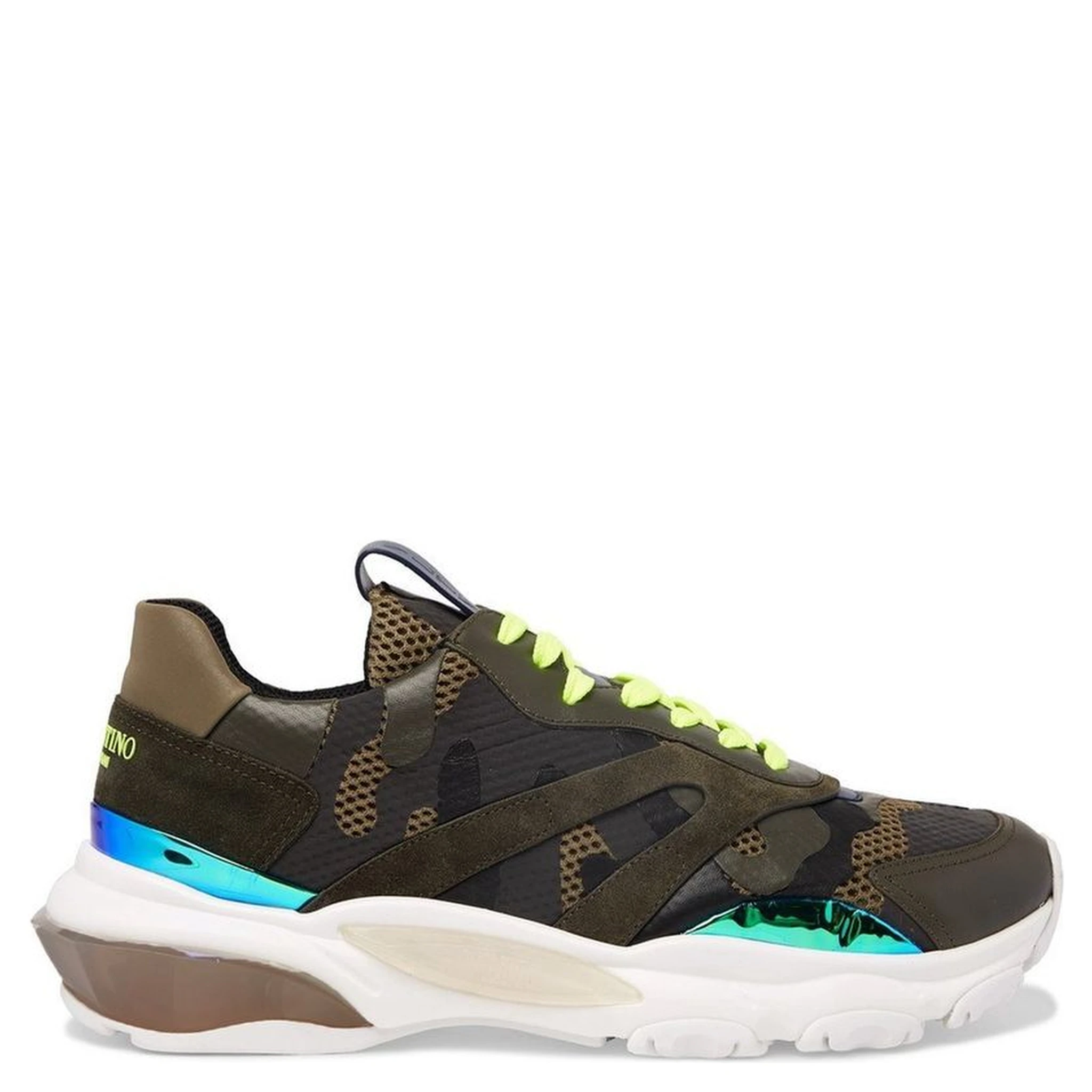 Bicolor Fabric Athletic Sneakers