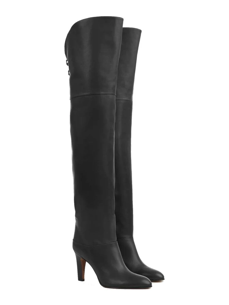 Black Calfskin Over The Knee alternative