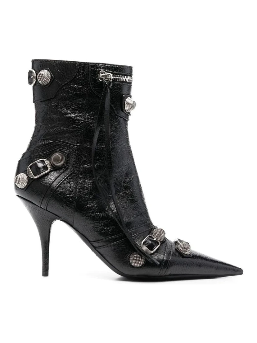 Black Lamb Leather Boots