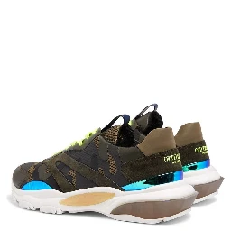 Bicolor Fabric Athletic Sneakers