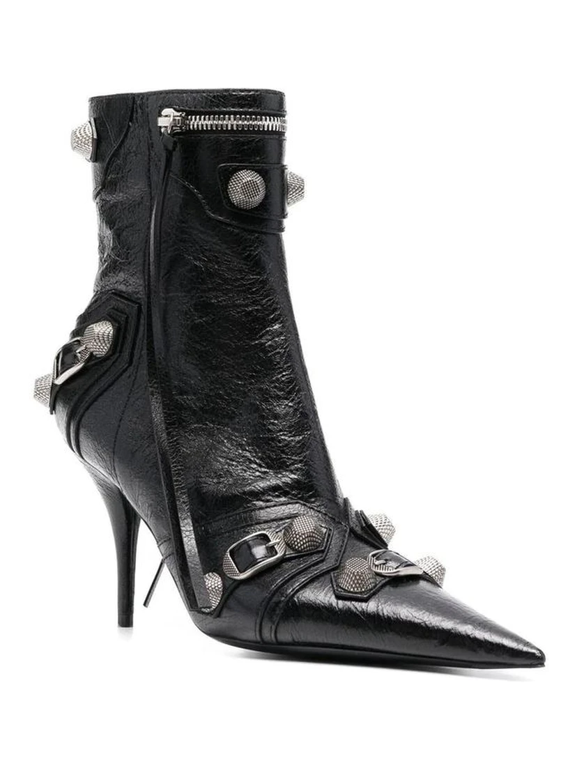 Black Lamb Leather Boots