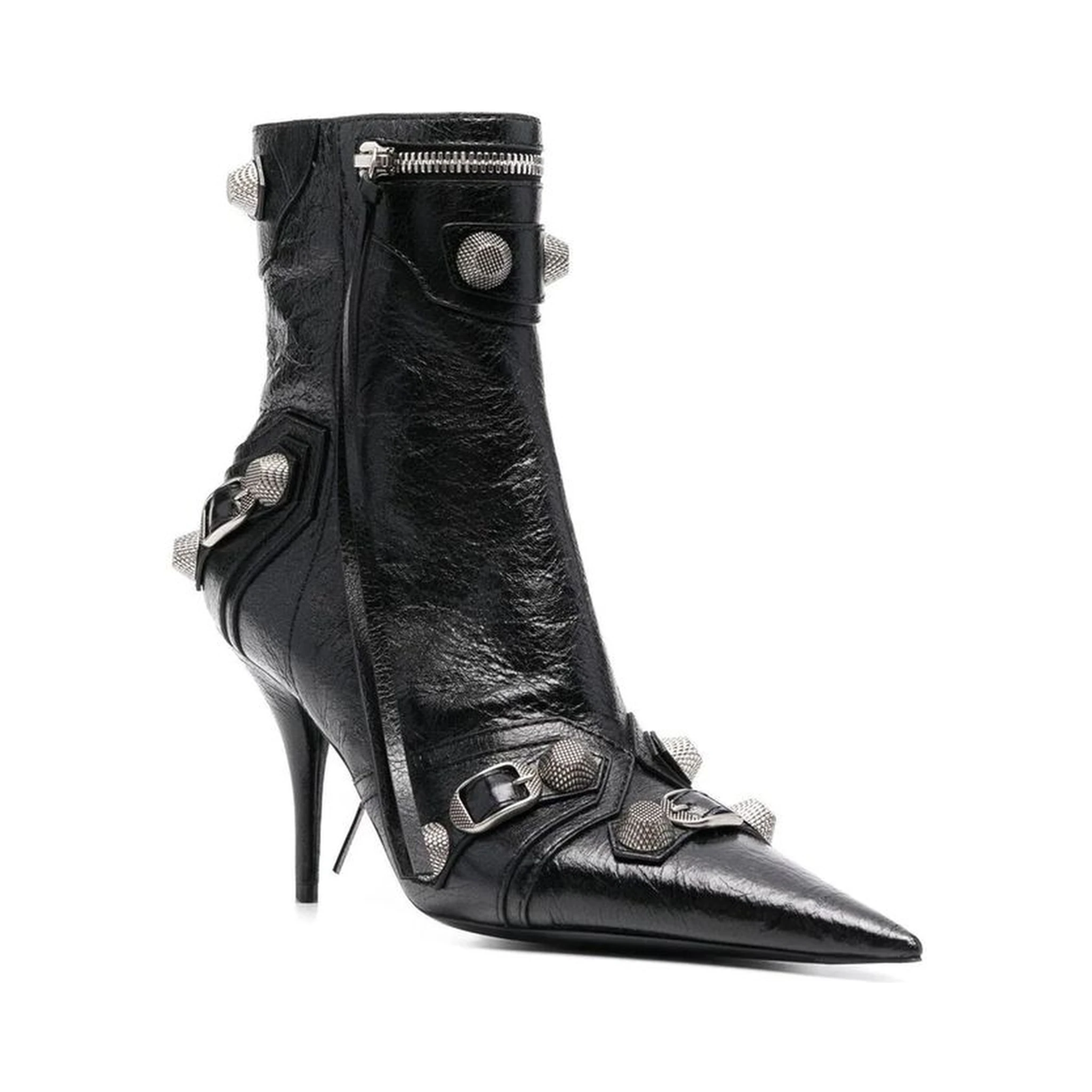 Black Lamb Leather Boots