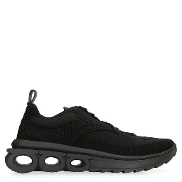 Black Fabric Athletic Sneakers