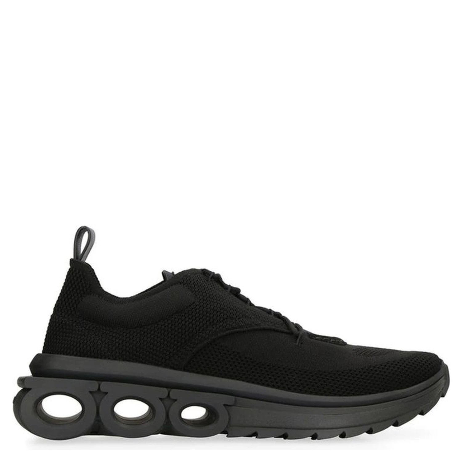 Black Fabric Athletic Sneakers