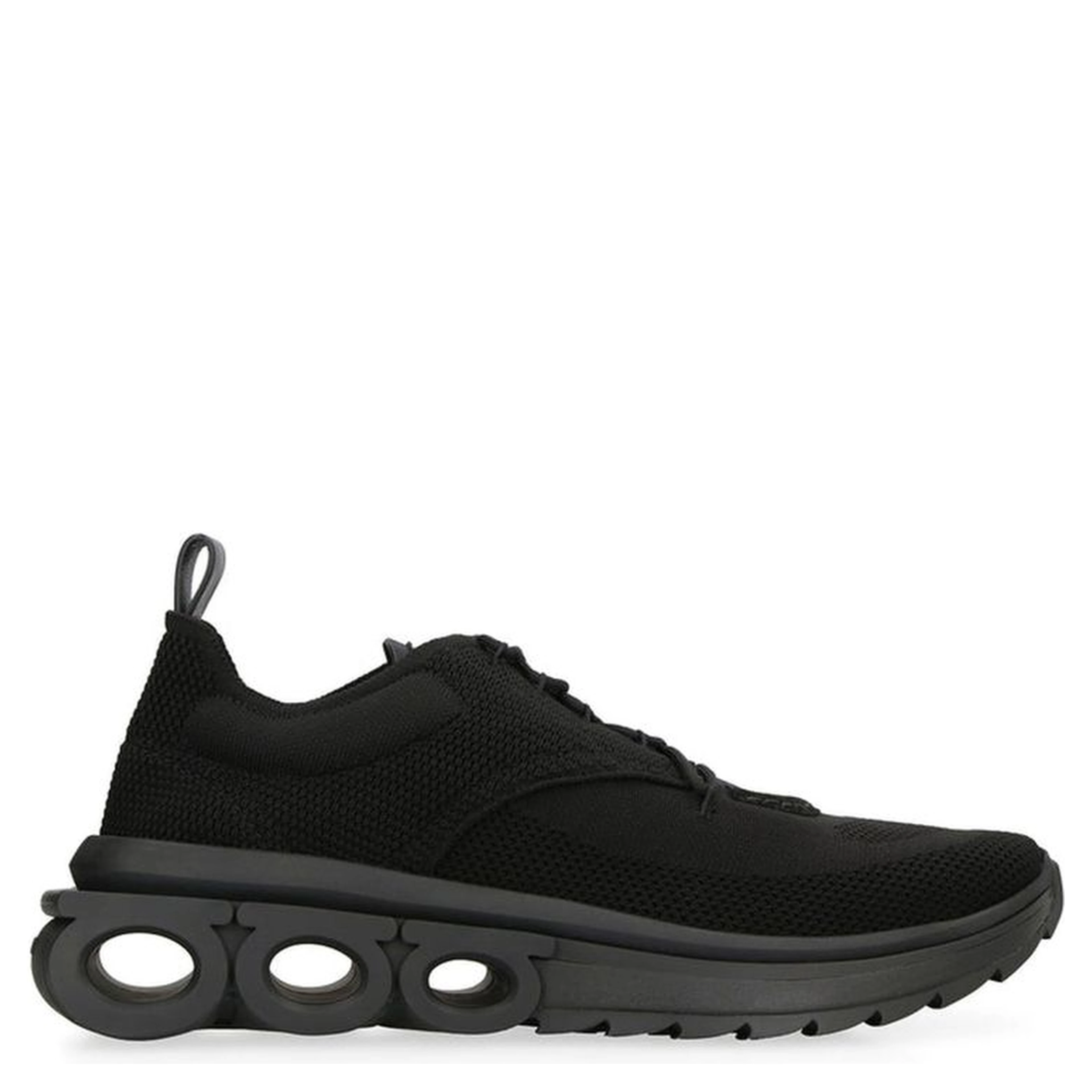 Black Fabric Athletic Sneakers