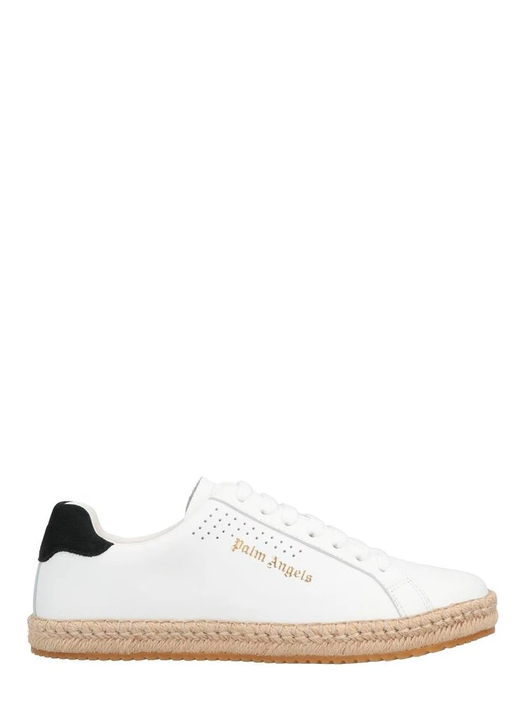 White Calfskin Platform Sneakers
