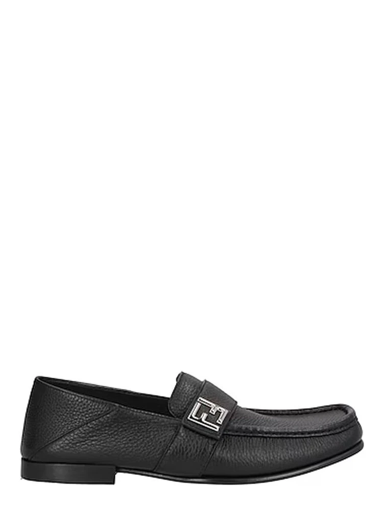 Black Calfskin Slip-On Loafers
