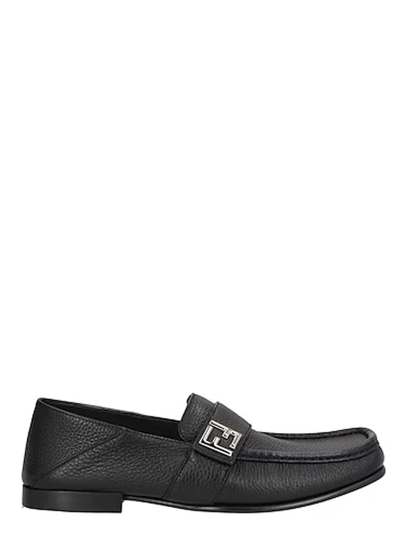 Black Calfskin Slip-On Loafers