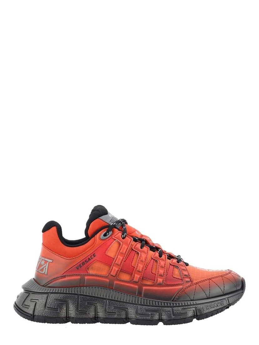Orange Fabric Athletic Sneakers