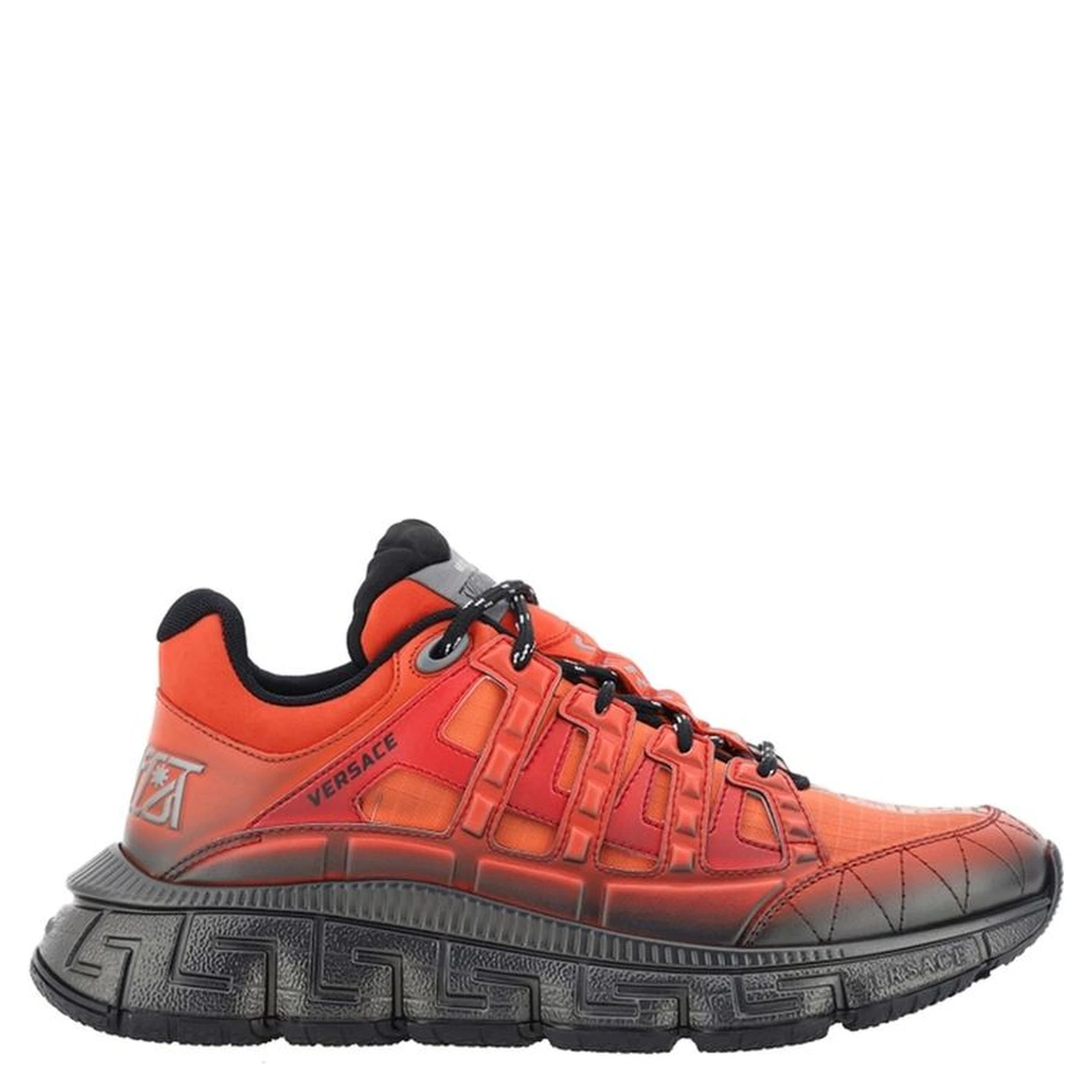 Orange Fabric Athletic Sneakers