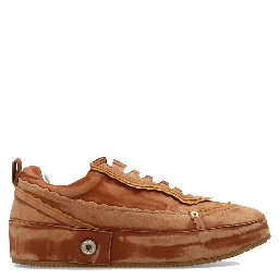 Brown Calfskin Platform Sneakers