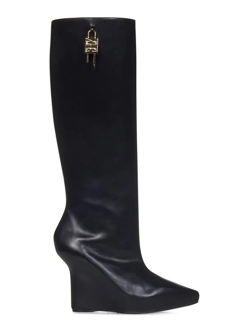 Black Calfskin Boots