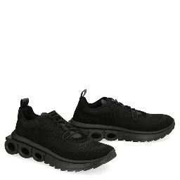 Black Fabric Athletic Sneakers