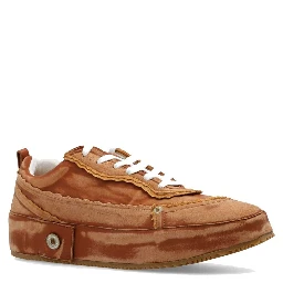 Brown Calfskin Platform Sneakers