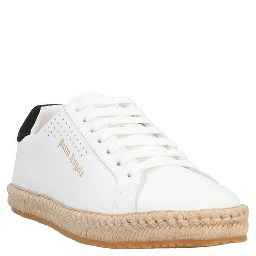 White Calfskin Platform Sneakers