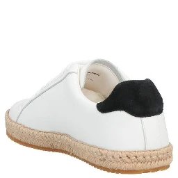 White Calfskin Platform Sneakers