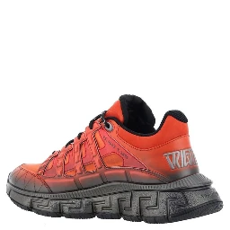 Orange Fabric Athletic Sneakers