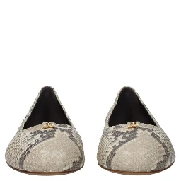Beige Goatskin Ballet Flats