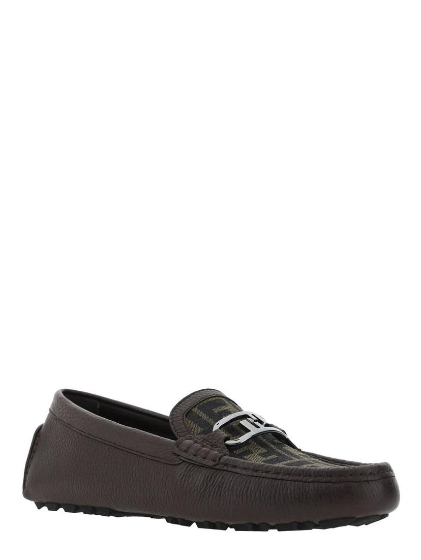 Brown Calfskin Slip-On Loafers