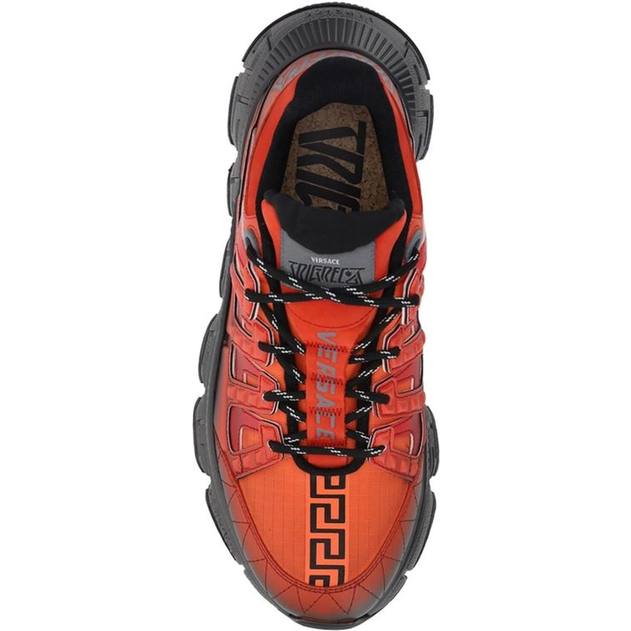Orange Fabric Athletic Sneakers