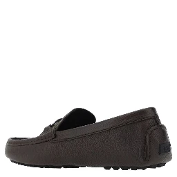 Brown Calfskin Slip-On Loafers