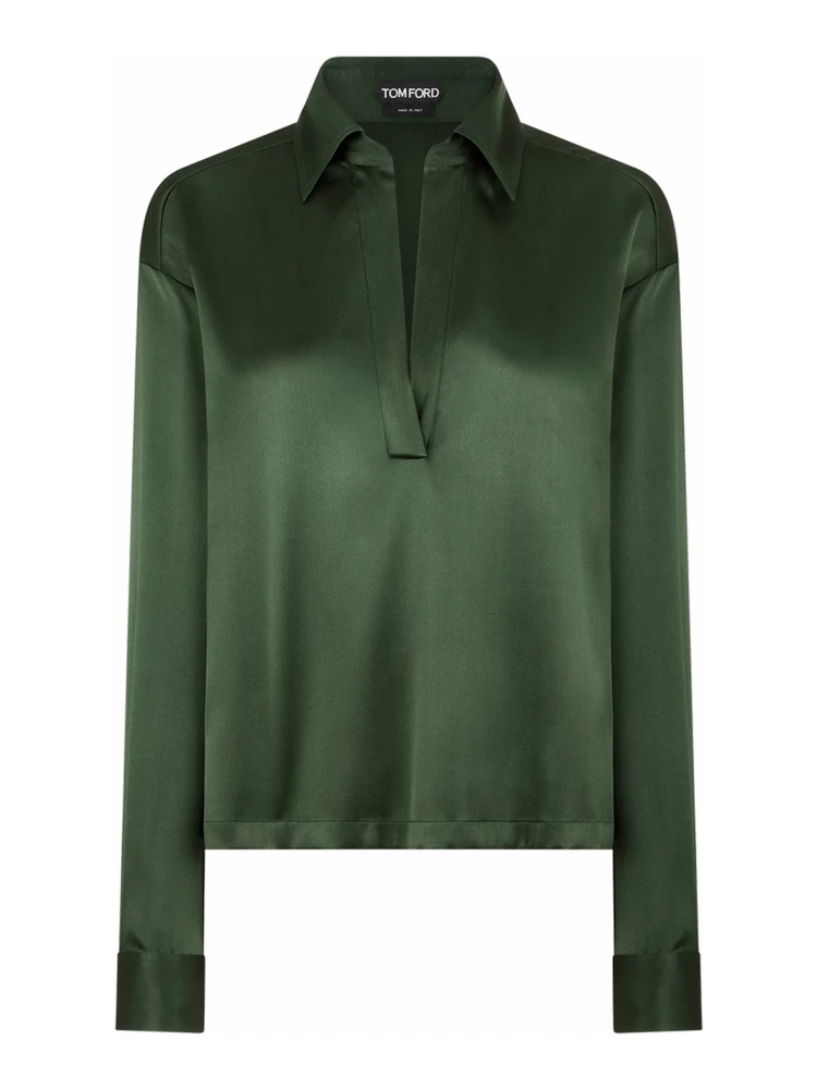 SILK SATIN STRETCH SHIRT