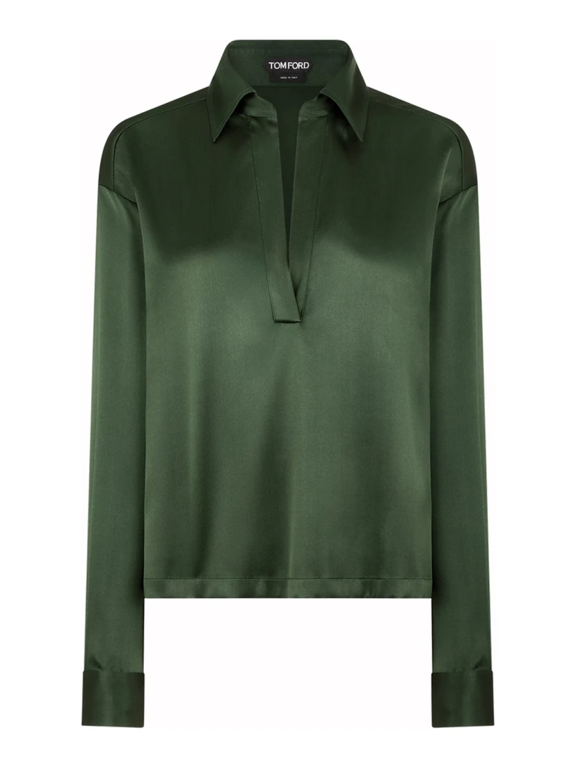 SILK SATIN STRETCH SHIRT