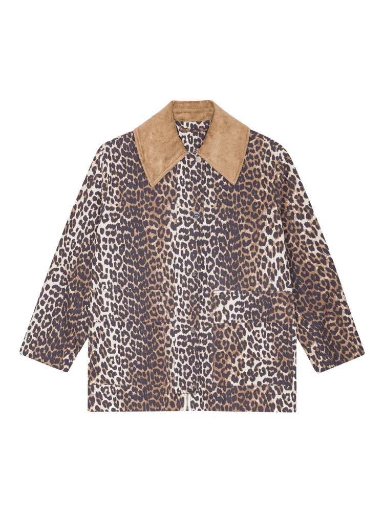 LEOPARD PRINT MIDI JACKET
