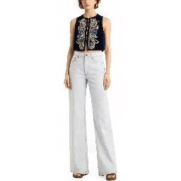 JEANS WITH PAISLEY PATTERN