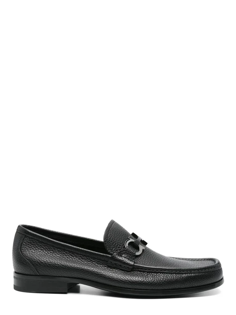 Black Calfskin Slip-On Loafers