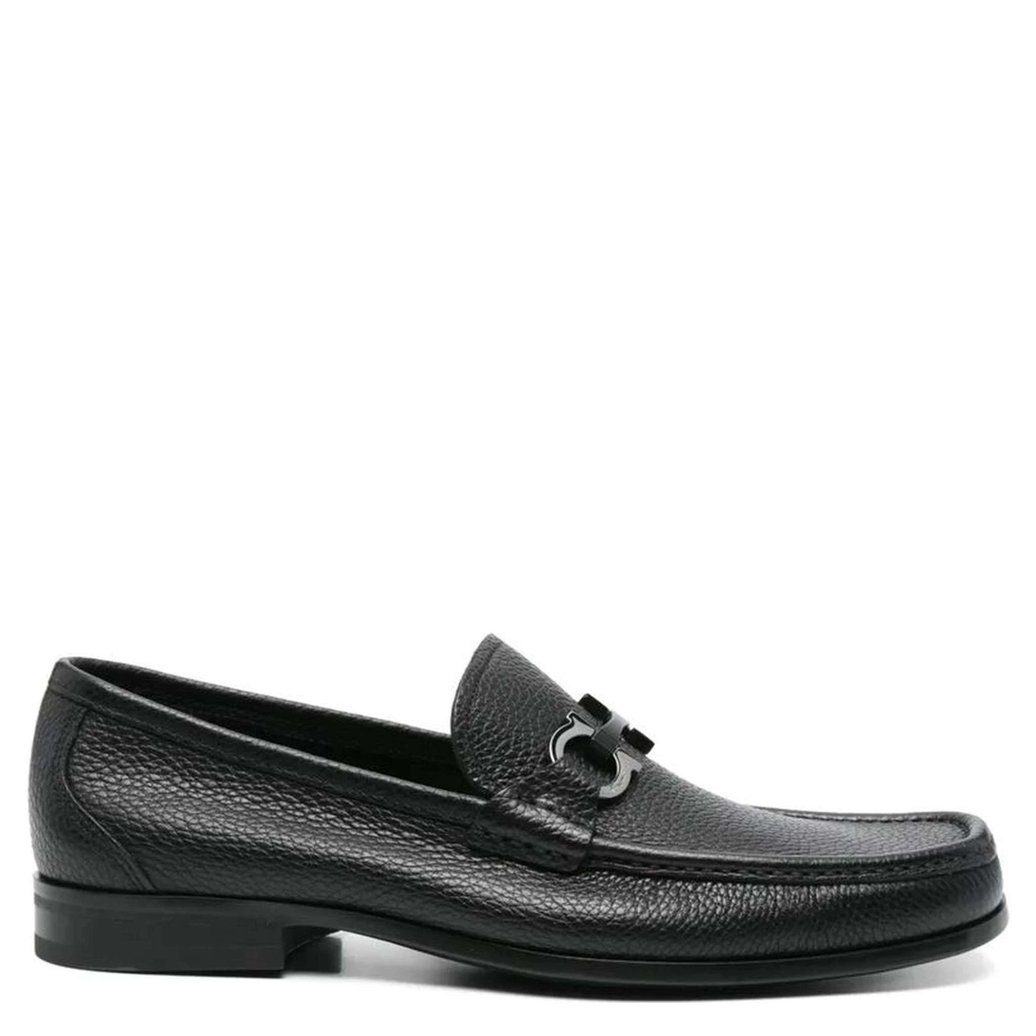 Black Calfskin Slip-On Loafers