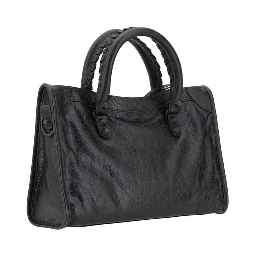 Black Calf Leather Bos Taurus Shoulder Bag