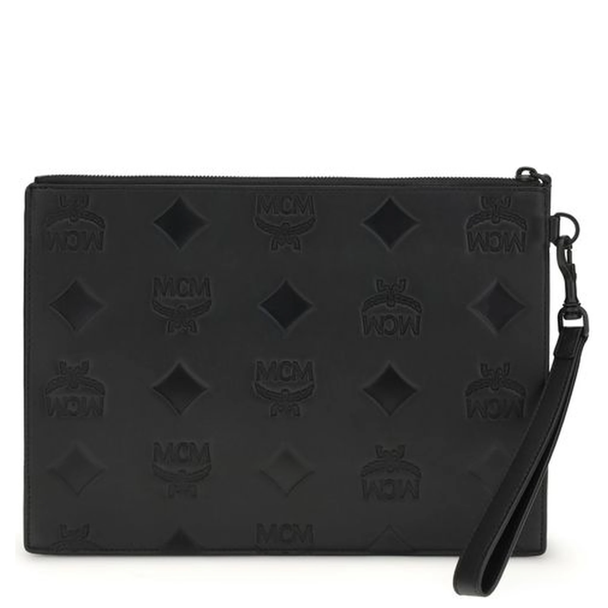 Black Calf Leather Bos Taurus Clutch Bag