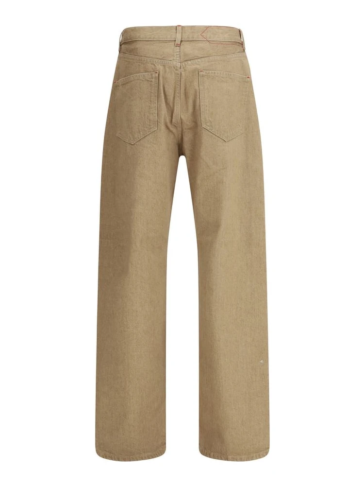 Beige Cotton Straight-Leg Jeans alternative