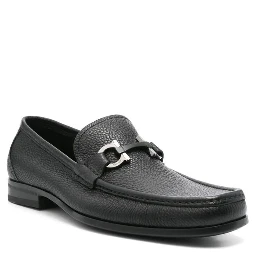 Black Calfskin Slip-On Loafers