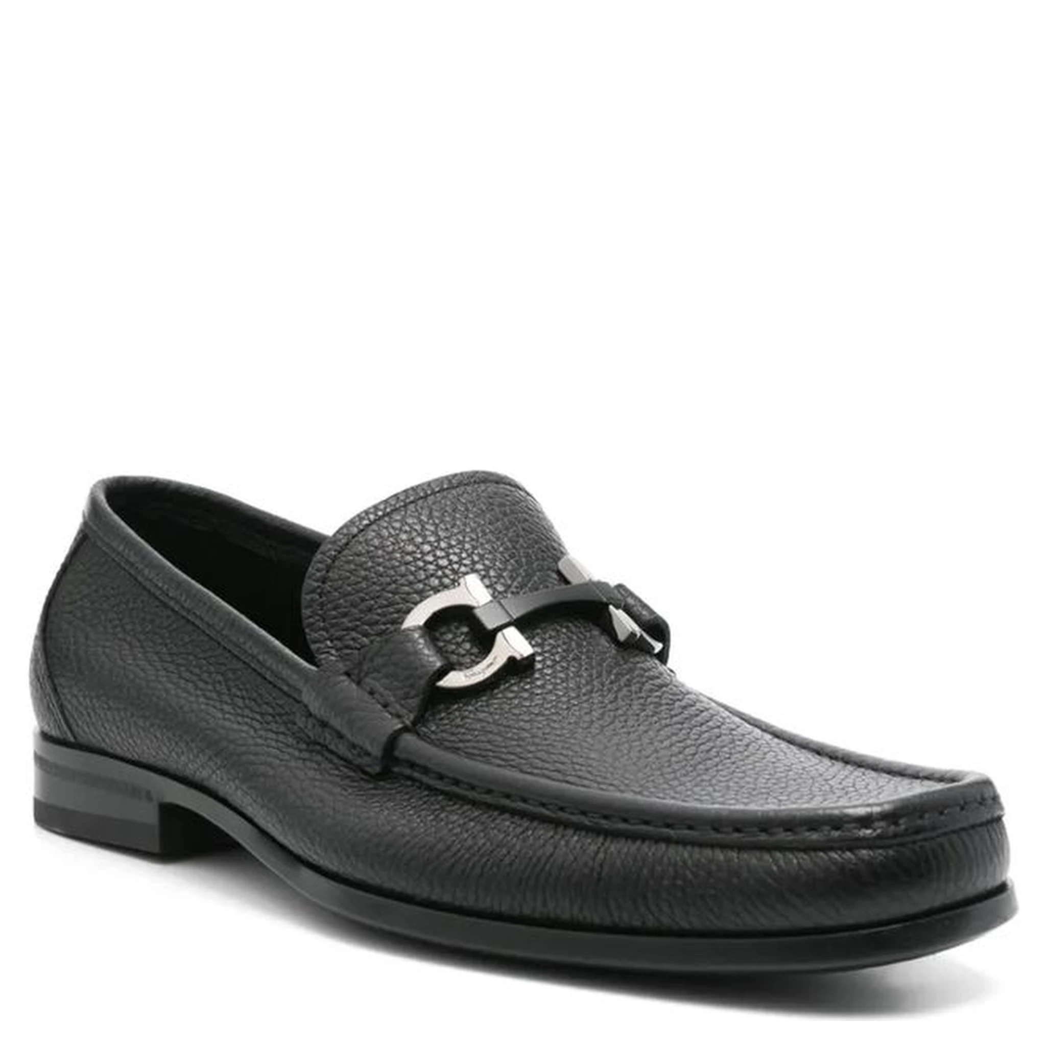 Black Calfskin Slip-On Loafers