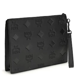 Black Calf Leather Bos Taurus Clutch Bag