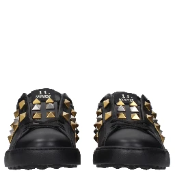 Black Leather Sneakers