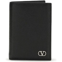 محفظة بوس توروس من جلد العجل الأسود