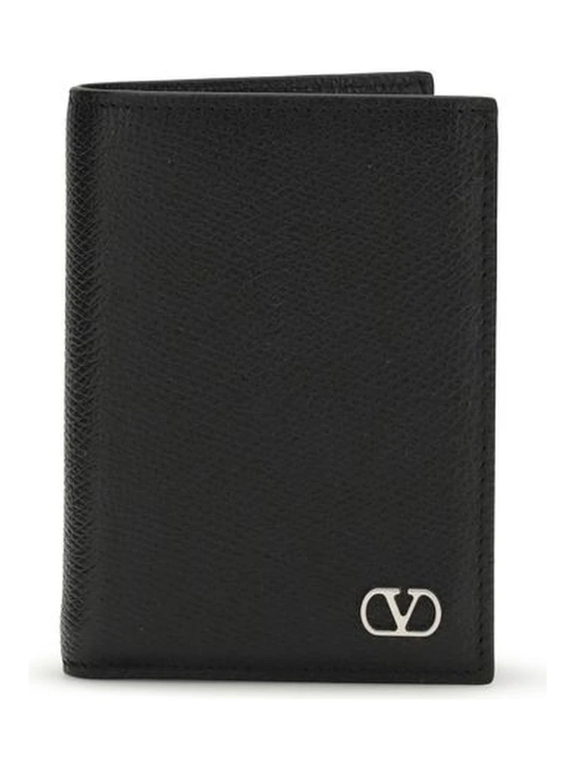 محفظة بوس توروس من جلد العجل الأسود