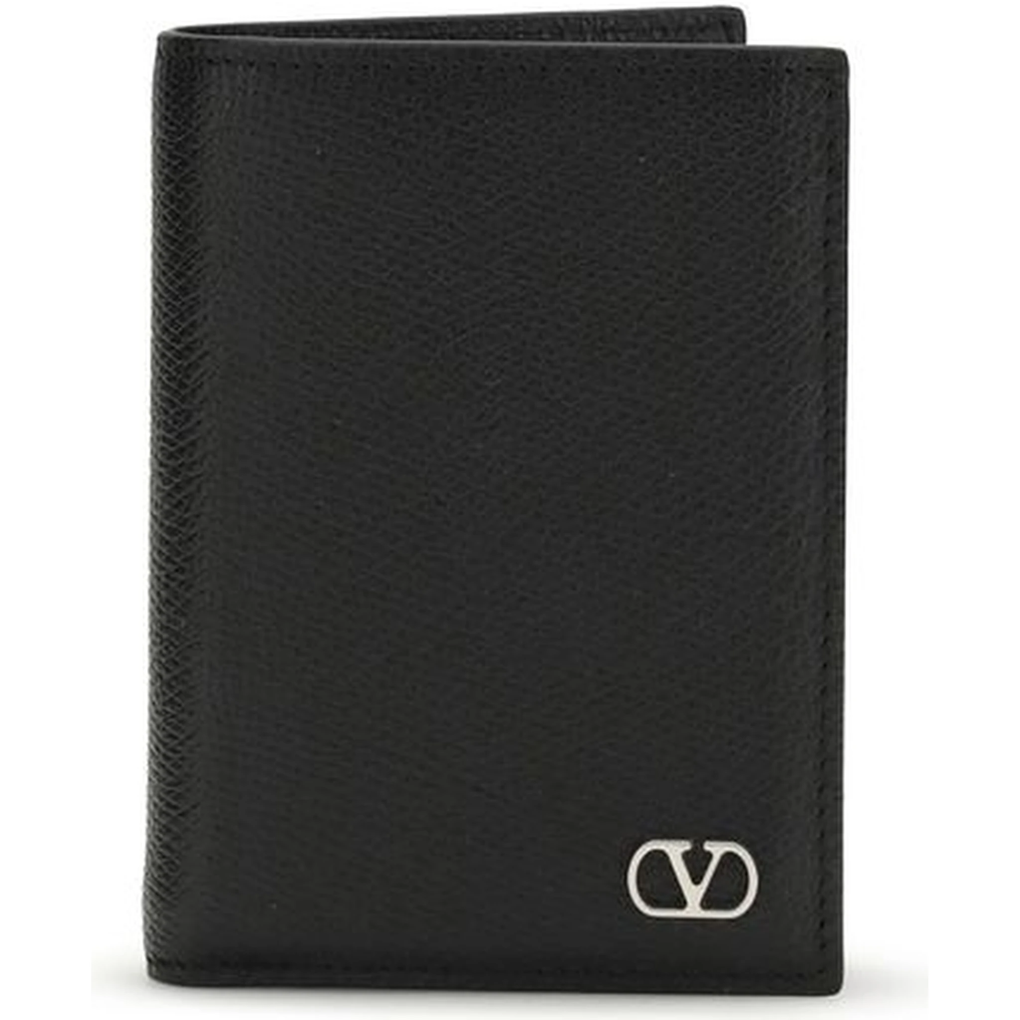 محفظة بوس توروس من جلد العجل الأسود